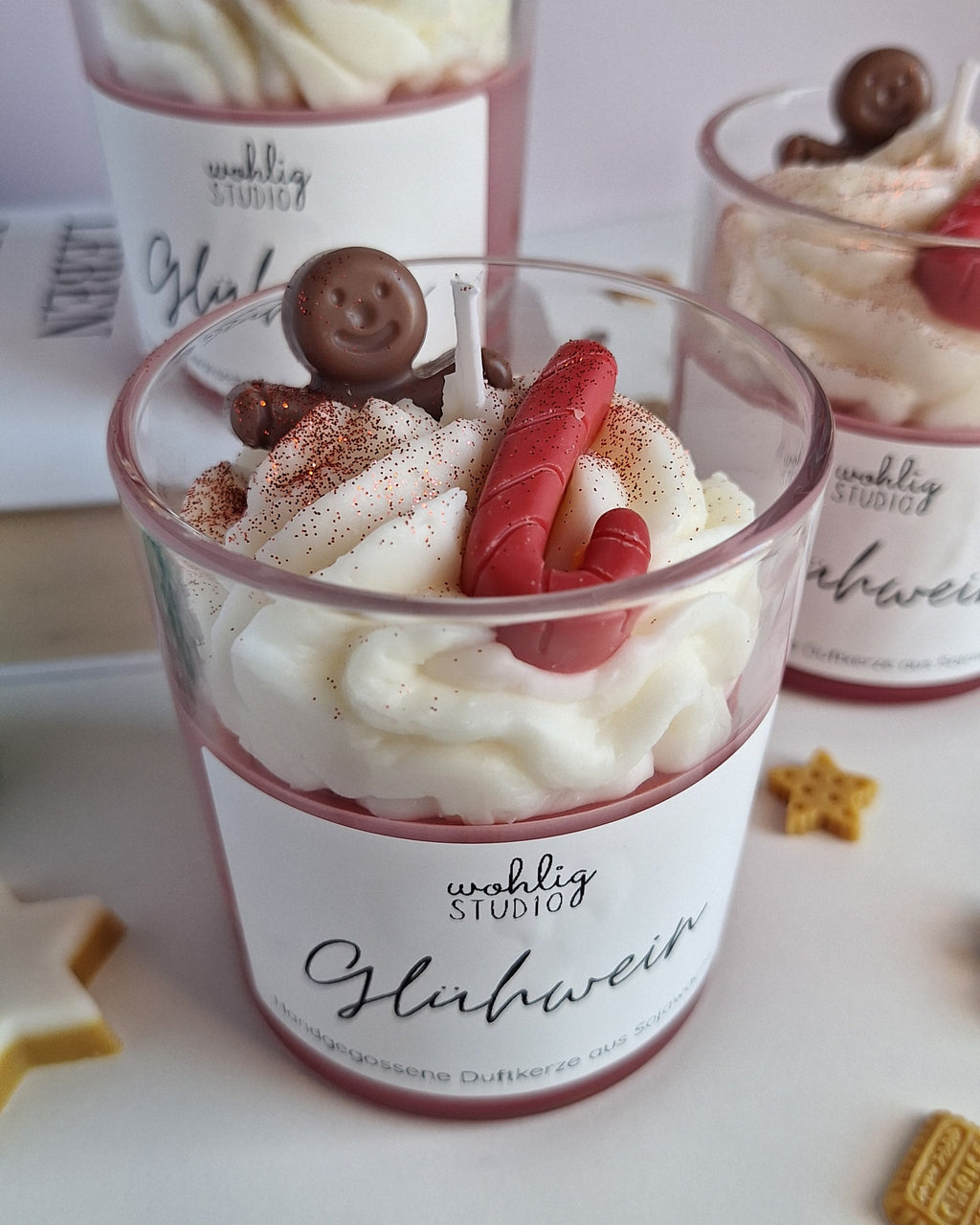 Duftkerze Glühwein - weihnachtliche Dessertkerze