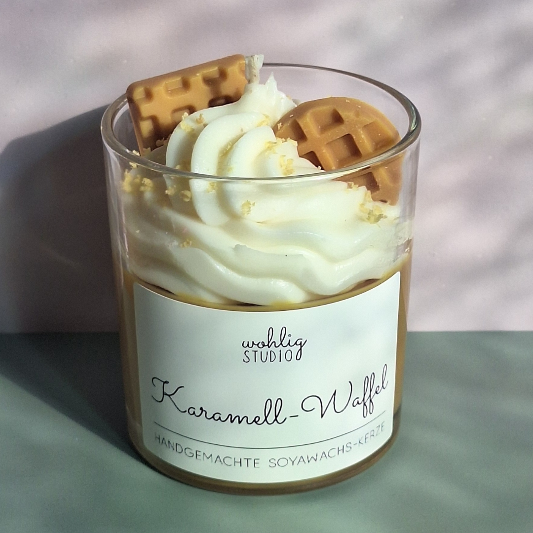 Duftkerze Karamell-Waffel
