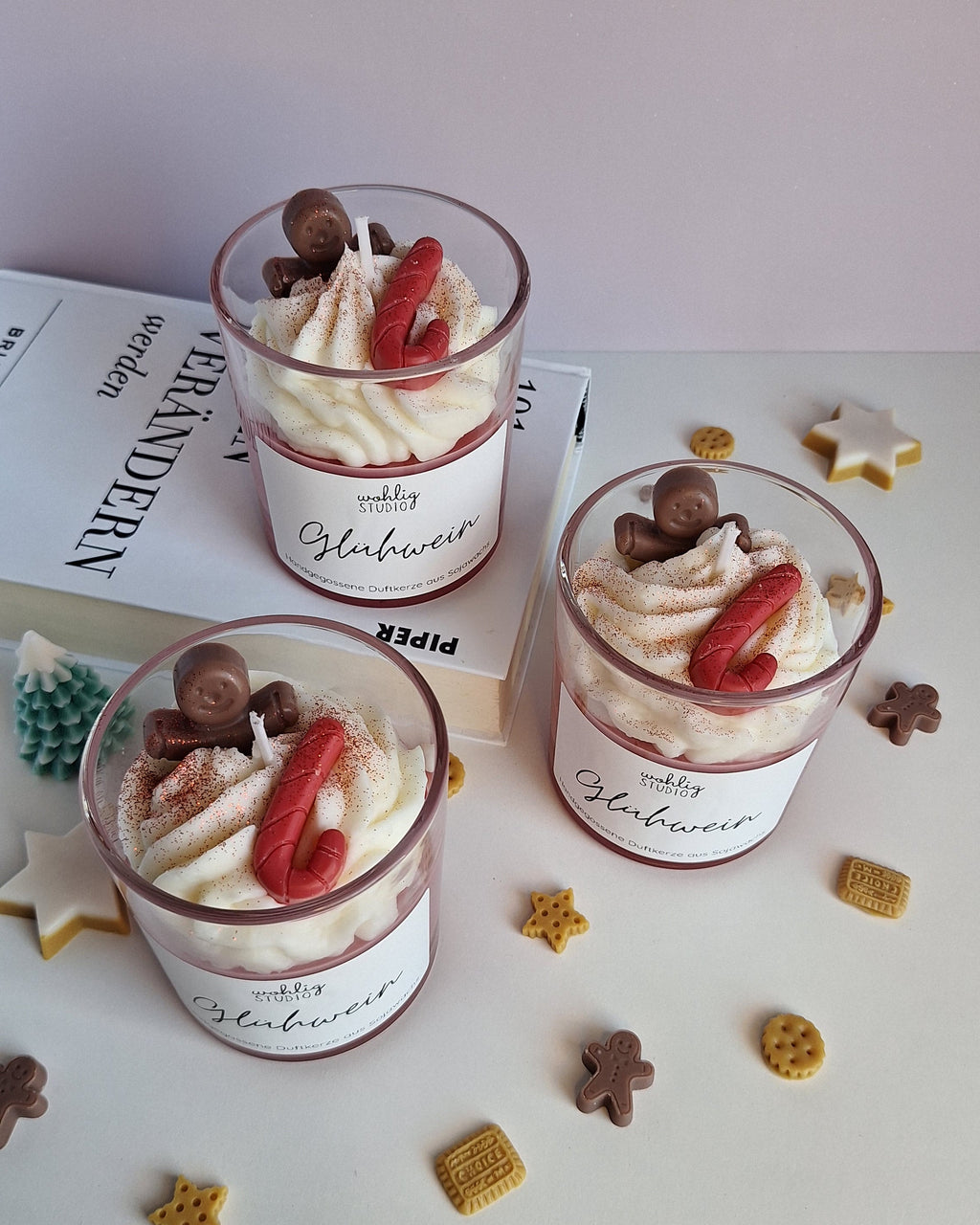 Duftkerze Glühwein - weihnachtliche Dessertkerze