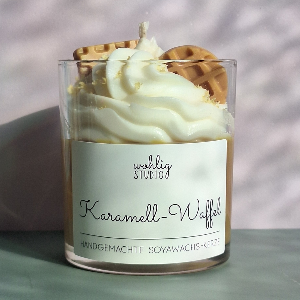 Duftkerze Karamell-Waffel