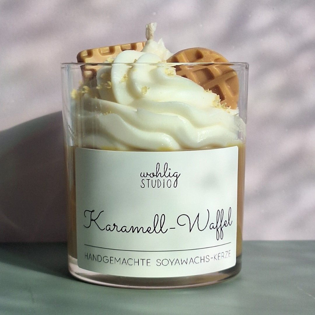 Duftkerze Karamell-Waffel