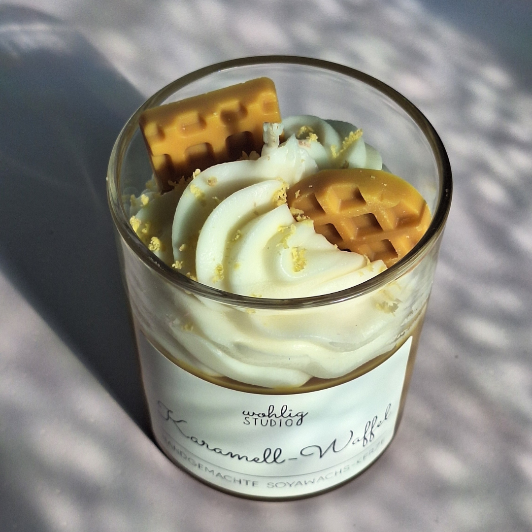 Duftkerze Karamell-Waffel